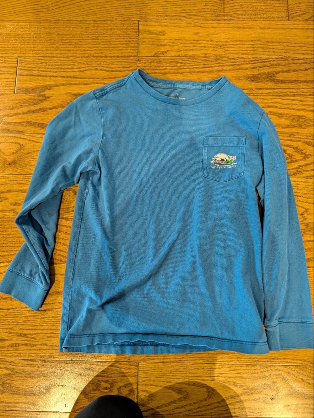 Vineyard Vines Kids Long Sleeve Pocket Tee - Blue